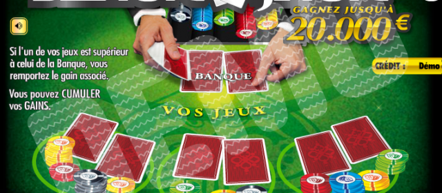 Jeux à gratter blackjack, jusqu’à 20.000 € à remporter!