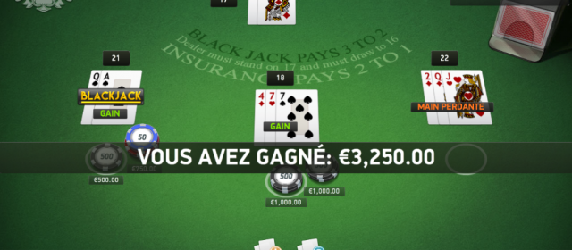 Nous avons testé le blackjack en ligne