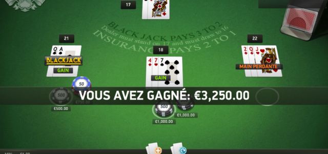 Nous avons testé le blackjack en ligne